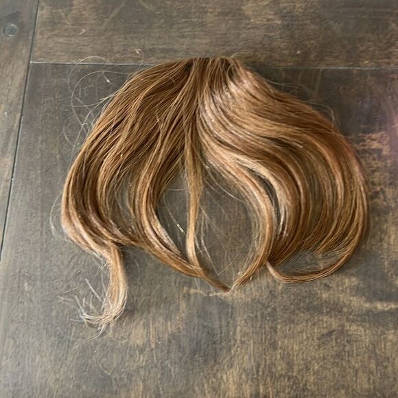 100% Real Human Hair Clip on Wispy Front Bangs Fringe Hairpiece, Topper - Picture 10 of 15